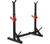 Ozio Fitness Soporte Rack Pesas Ajustable Negro Profesional Carga Máxima de 200 Kg - Estabilidad y Seguridad - Fácil Montaje