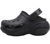 Crocs BUBBLE CRUSH CLOG Zueco Plataforma Mujer Negro