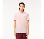 Polo Rosa Claro Lacoste L.12.12 Slim Fit en Petit Piqué