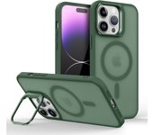 Magnetic Metal Lens Stand Holder Case For iPhone 12 11 Pro Max 12 Mini 12Pro 11Pro Magsafe Matte Skin Wireless Charging Cover