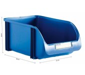 Contenedor Plastiken 30cm Titanium Azul EDM 77154 - Organización Fácil