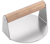 Stainless Steel Burger Press, Round Smasher, Non-Stick Smooth Hamburger Press Flat Bottom Without Ridges, Bacon Grill Perfect for Top Griddle Cooking