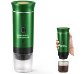 Cafetera portátil de cápsulas inteligente 3 en 1, compatible con café molido, cápsulas grandes y pequeñas, extracción rápida de 72 W, carga USB de 12 V, modo dual frío y caliente, diseño de taza de viaje de 60 ml.