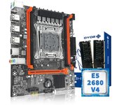 SOYO X99 Motherboard Set Kit With Intel LGA2011-3 Xeon E5 2680 V4 and DDR4 16GB (2*8GB) 2133MHz Dual Channel RAM M.2 NVME