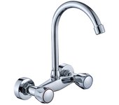 Grifo de cocina para fregadero, Lavadora y lavabo de Baño de comparación with 2 Mandos, aireador de Ahorro. Cromo