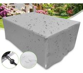 Oxford Furniture Waterproof, Windproof,  Resistant, Rectangular Garden Table Cover, Silver, 180 120 x 74 cm