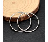 1Pair Stainless Steel Simple Classic Round Circle Hoop Earrings For Women Men Punk Smooth Big or Small Huggie Earring Pendientes
