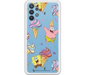 Funda original compatible con Samsung Galaxy A32 - Bob Esponja y Patricio Helados
