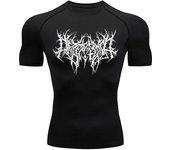 Thorns Print Gym Compression Shirt Men's Running Fitness Workout Summer Quick-Drying Short-Sleeved Sports Sportswear Rash Guard