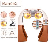JinKaiRui 16 Massage Heads Heating Neck Shoulder Kneading Massager Cervical Health Care Back Waist Relaxation Massage Shawl
