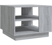 vidaXL Mesa de centro madera de ingeniería 55x55x43 cm Blanco, Negro, Roble Sonoma Mesita de Salón o Comedor o Auxiliar Mesa de Café Meuble Salón