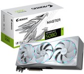 GIGABYTE AORUS GeForce RTX 5080 MASTER ICE 16G Tarjeta Gráfica - 16GB GDDR7, 256 bits, PCI-E 5.0, 2805MHz Core Clock, 3 x DP 2.1a, 1 x HDMI 2.1b, NVIDIA DLSS 4, GV-N5080AORUSM ICE-16GD