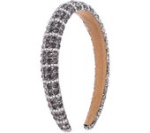 Korean Version Rhinestone Fine Edged Sponge Hair Band Baroque Crystal Pearl Women's Gorgeous Headband
