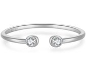 ANDYWEN 100% 925 Sterling Silver Gold Clear CZ Resizable Women Silver Ring  2024 Spring Valentiens Luxury Fine Jewelry Gift