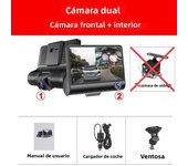 3 Cameras Car DVR 1080P 4.0 Inch Dash Cam for Cars Video Recorder Auto Registrator Dvrs Black box Rear View Camera for Vehicle