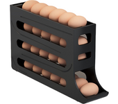Sliding Egg Storage Container Convenient Automatic Rolling Holder Storage Box Fridge Kitchen Space Saver with Shockproof Design