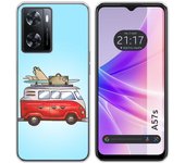 Funda Silicona para Oppo A57s diseño Furgoneta Dibujos