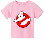Summer Boys/Girls 4-14t Cartoon Cotton Funny Ghostbusters Game Print Short Sleeve Children T-Shirt