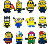 12Pcs/Set Cartoon Anime Shoe Charms DIY Shoe Buckle Accessories PVC Shoe Decorations Christmas Gifts for Kids Party