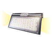 aplique solar 6w 430lm 6.500k con sensor color negro edm