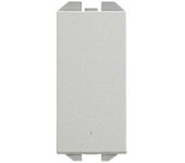 SIMON 270 | Interruptor pulsante 10 AX estrecho aluminio 20001101-093