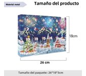Metal Puzzle Christmas Advent Calendar Gifts Box Ruban Lock Puzzle Xmas Countdown Calendar Box Children Brain Teaser Fidget Toy