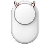 Miniventilador de cuello con diseño de venado, ventilador de refrigeración de verano, sin manos, recargable por USB, ajuste de 3 velocidades