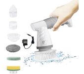 Fregadora portátil de mano, fregadora Eléctrica de libre Limpieza de 360 ° con los jefes de Cabeza reemplazables,