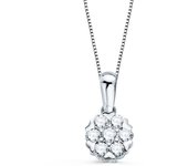 Inmaculada Romero Gargantilla Oro Blanco 18k Mujer 42cm 7 Diamantes 0.043ct