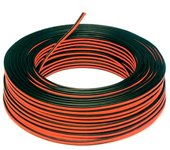Ledkia Rollo 100m Cable Eléctrico Plano Manguera 2x0.5mm² para Tiras LED Monocolor Negro