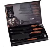 cuchillos cocina 6 piezas con pelador y tijeras de cocina - set cuchillos de cocina - juego de cuchillos de cocina - cocinero accesorios de cocina negro cuchillo de corte afilado - cuchillo