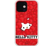 Funda original compatible con iPhone 13 Mini - Hello Kitty Patron Lazos Rojos