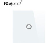 Touch Light Switch With EU Wall Socket Black 1 Gang 1 Way Led Interruptor Crystal Dark Blue Backlight Wallpad Home Improvemet
