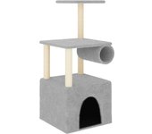 Rascador para Gatos con postes de sisal 109 cm Gris