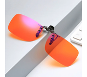 Red Lens Clip on Better Sleep Anti Blue Light ClipOn Orange Lens Clip on Night Vision Yellow Lens Clip on Cut Blue Light