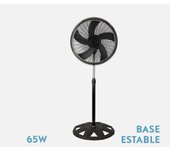Fabrilamp Ventilador De Pie Agudo Negro 3 Vel.65w 5 Aspas Oscilante Y Rotatorio Regx50x50cm
