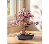 3D Puzzle Sakura and Evergreen Pine Bonsai Wooden Puzzle Model Kits for Adults to Creative Gifts for Adults and Kids (Sakura Bonsai)