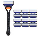 NEW 4-25 Pcs Comb Men's Razor Fusion Pro Power Shaving Shaver Male Face Beard Hair Trimmer 6 Layer Blades Replacement Refills