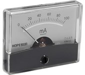 Medidor de panel analógico de corriente 100ma dc / 60 x 47mm