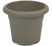 Plastiken TERRA - Maceta Redonda. Medida 12 cm 0.5L. Taupe