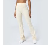 Women Yoga Flare Leggings High Waist Dance Pilates Fitness Gym Buttock Lifting Workout Wide-Leg Pants Outdoor Train Sport Tights