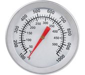 BIT Termómetro para barbacoa, termómetro para horno de acero inoxidable, máximo 500 °C/1000 °F, termómetro con pantalla analógica para horno, horno de pizza, horno de leña
