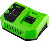 JBM 60016 Cargador 20V - 4A. Indicadores de carga led Sistema protector de cortocircuitos Sistema protector de sobrecalentamiento Sistema protector de sobrecargas