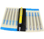 1PCs Bolígrafo Rollerball Pesado Grande 159 Y 10 Piezas Bolígrafo Pintura Negro Repuesto, Bolígrafo Espiral Lena With Tapa - Bolígrafo Amarillo Y Recargas De Espiral Azul (0,7mm)