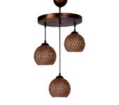 Lámpara de techo 80 cm. beige, tipo 3 x E 27 Max 45 - 60 W WELLHOME