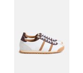 Silbon - Zapatillas running burdeos y amarillo