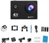 Action Camera Ultra HD 4K30FPS 16.0MP Wi-Fi 2.0" Screen 170D DVR Webcam Underwater 30M Helmet Video Recording Sport Camera