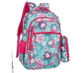 J.S ONDO MOCHILA TIPO TELA PARA MUJER Mochila Escolar Mochila de Viaje Negocios Trabajo Diario Antirrobo Impermeable Grande Mochila Ordenador ESTAMPADO DEL FLORES