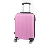 DAM Maleta de cabina Trolley en material ligero de ABS de alta resistencia. Cerradura numérica, 4 ruedas dobles extraíbles y giratorias 360°. 57x38x20Cm