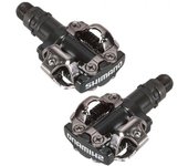 SHIMANO | Pedales De Mtb M520 - El diseño abierto de los pedales no permite al barro acumularse. Fáciles de colocar / soltar. Material de eje: Chromoly. Necesitan poco mantenimiento ya que los